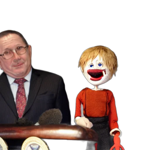 cartoon, president, marionette, puppeteer transparent PNG cut-out