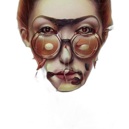mask, face, concept art, photorealistic, comic book art, fantasy art, dark, earth tones transparent PNG cut-out