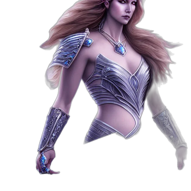 jewelry, dress, fantasy art, concept art, comic book art, 3d render, blue, pastel transparent PNG cut-out
