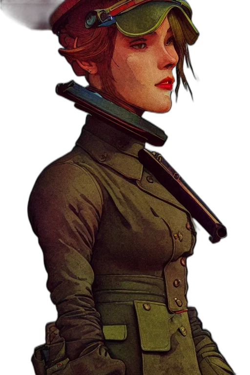staff, jacket, weapon, face transparent PNG cut-out