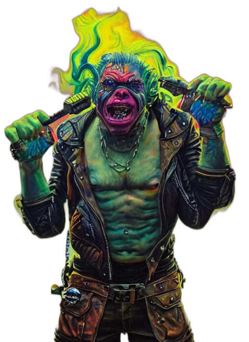 creature, jacket, concept art, comic book art transparent PNG cut-out