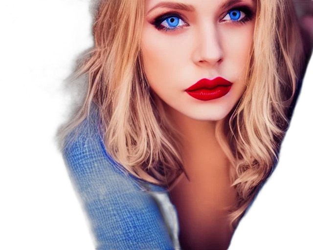 face, hair, jewelry, photorealistic transparent PNG cut-out