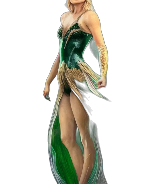 dress, concept art, fantasy art, comic book art transparent PNG cut-out