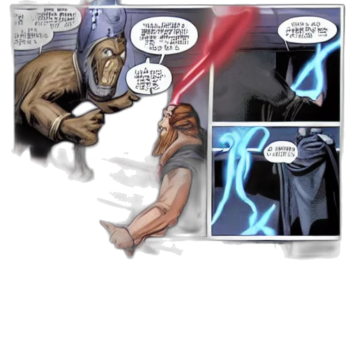 comic book art, concept art, fire, outer space, obi, wan, defeating, sith transparent PNG cut-out