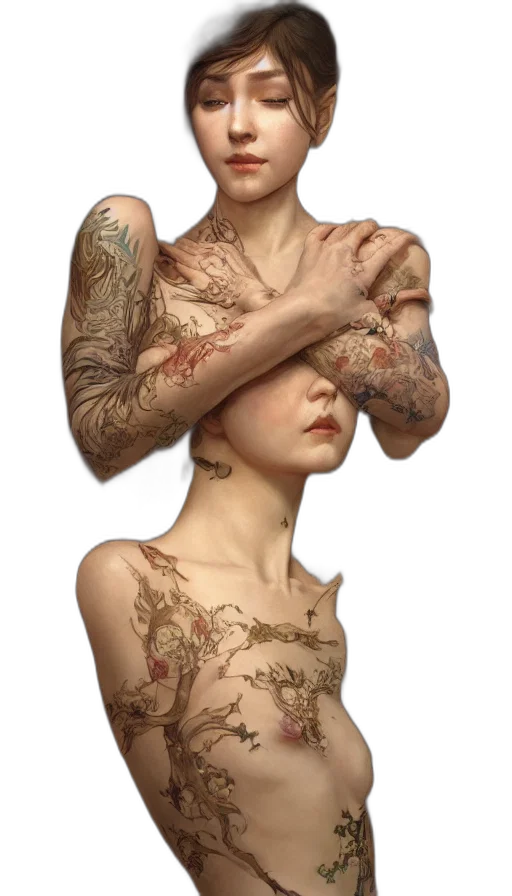 dress, jewelry, mask, face transparent PNG cut-out