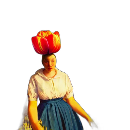 hat, crown, dress, staff transparent PNG cut-out