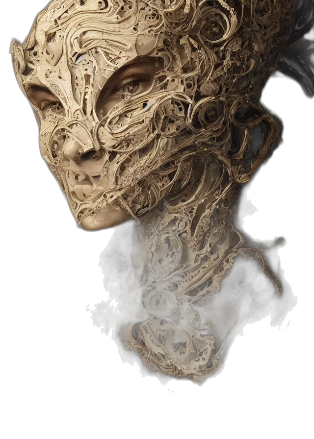 mask, face, creature, crown transparent PNG cut-out