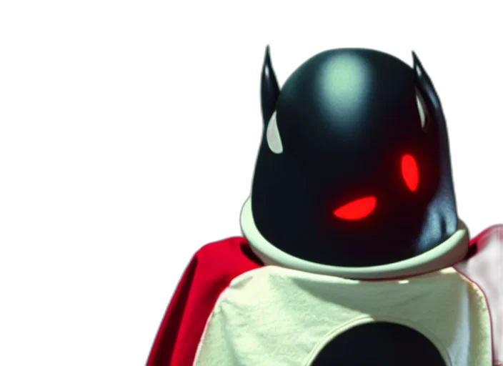 robot, mask, 3d render, concept art, outer space, film, still, nibbler transparent PNG cut-out