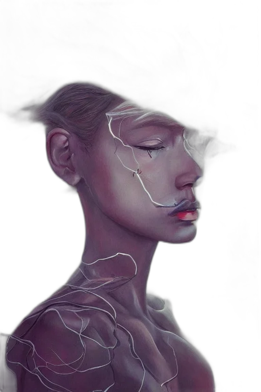 mask, face, creature, crown, concept art, watercolor, fantasy art, cyberpunk transparent PNG cut-out