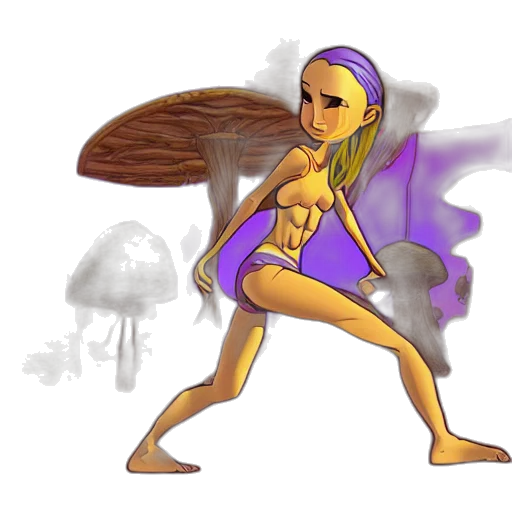 concept art, fantasy art, pixel art, comic book art, golden, pastel, skinny, muscular transparent PNG cut-out