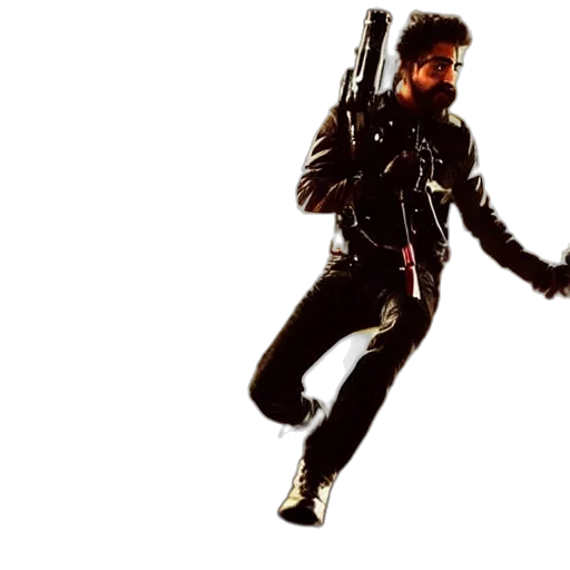 weapon, jacket, concept art, cyberpunk transparent PNG cut-out