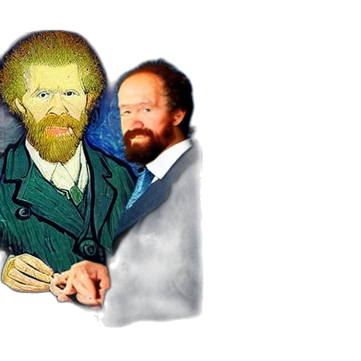 jacket, photorealistic, oil painting, bob, ross, his, easel, painting transparent PNG cut-out