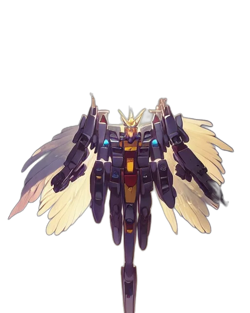 weapon, robot, sword, staff, concept art, pixel art, anime, 3d render transparent PNG cut-out