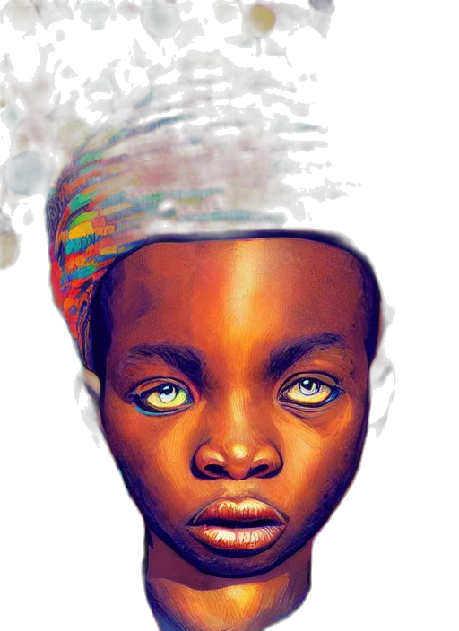 face, crown, mask, hat, photorealistic, watercolor, concept art, oil painting transparent PNG cut-out