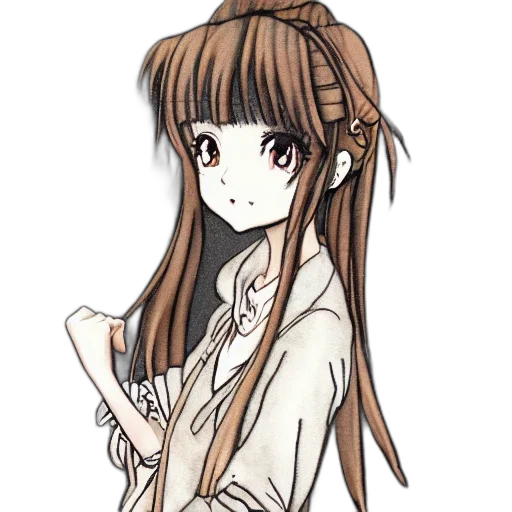 staff, dress, hair, jewelry transparent PNG cut-out