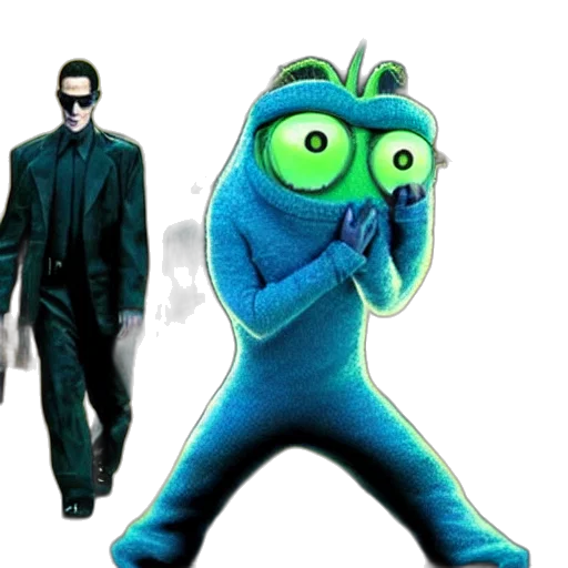concept art, green, mike, wazowski transparent PNG cut-out
