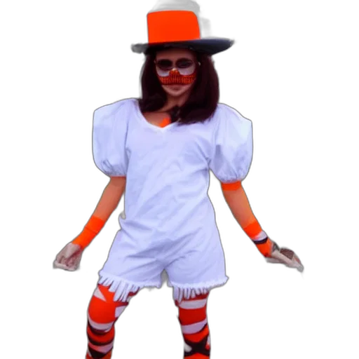 creature, robot, dress, staff transparent PNG cut-out