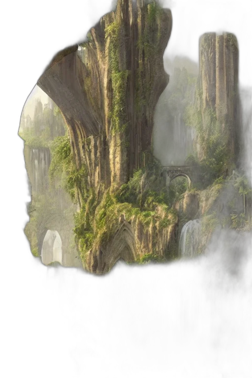 tree, dragon, sword, crown transparent PNG cut-out