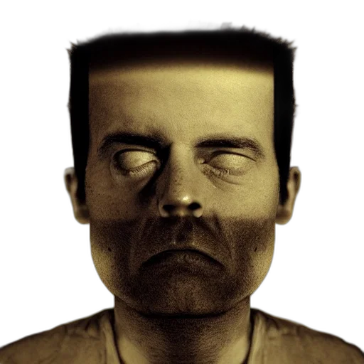 face, mask, robot, 3d render, photorealistic, concept art, portrait, sad transparent PNG cut-out