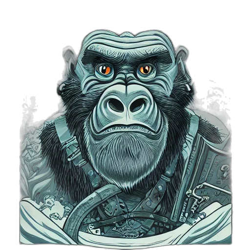 animal, face, creature, concept art, comic book art, photorealistic, fantasy art, dungeon transparent PNG cut-out
