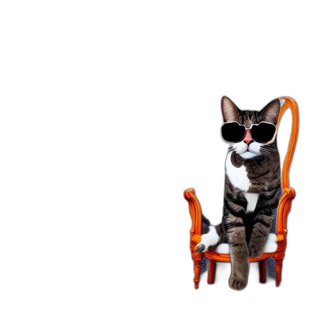 staff, furniture, animal, robot, 3d render, photorealistic, concept art, cat transparent PNG cut-out