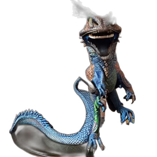 dragon, creature, staff, animal transparent PNG cut-out