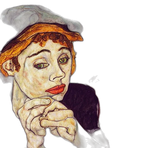 hat, face, watercolor, photorealistic transparent PNG cut-out