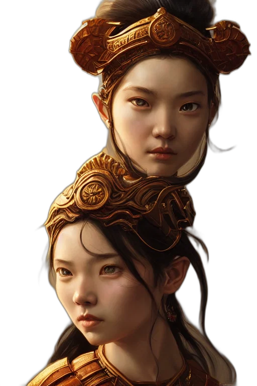 crown, face, mask, jewelry, fantasy art, photorealistic, concept art, oil painting transparent PNG cut-out