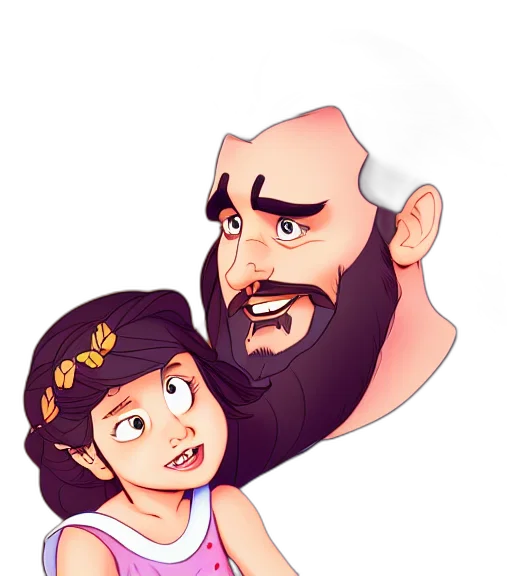 face, crown, weapon, cartoon transparent PNG cut-out