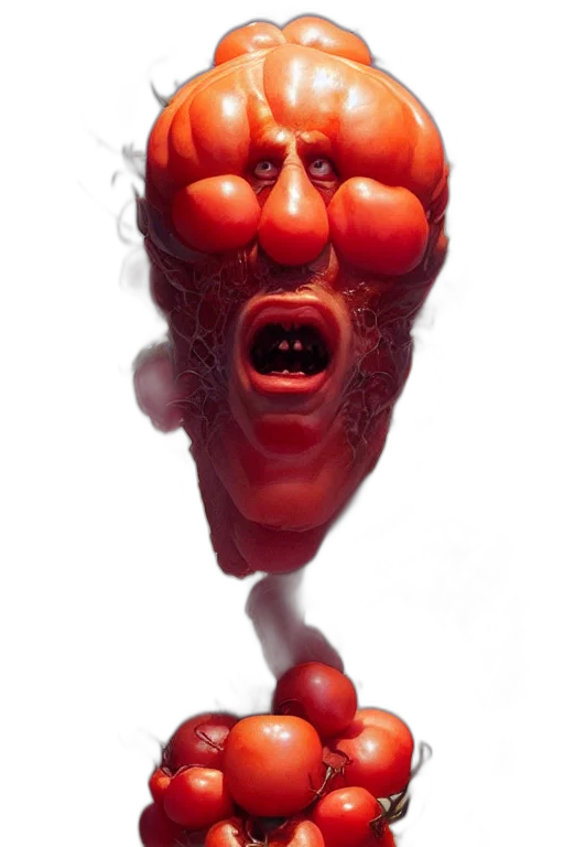 mask, face, creature, food, 3d render, photorealistic, concept art, comic book art transparent PNG cut-out