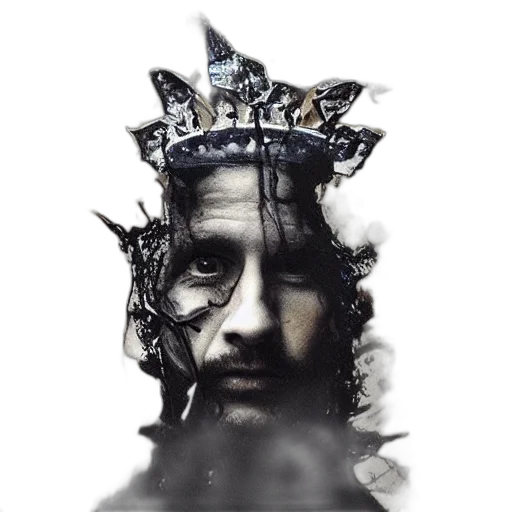 crown, face, mask, photorealistic transparent PNG cut-out