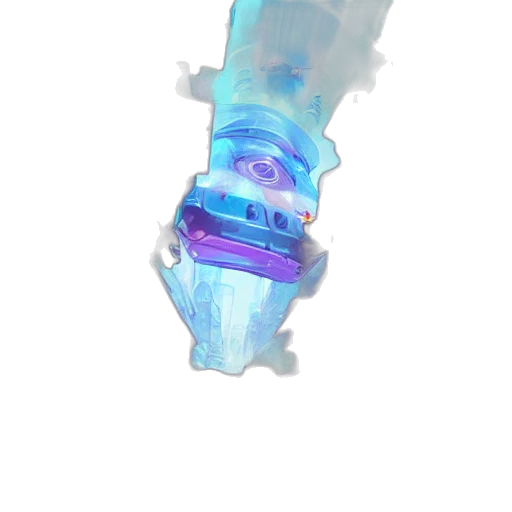 bottle, weapon, jewelry, sword, vaporwave, 3d render, concept art, cyberpunk transparent PNG cut-out