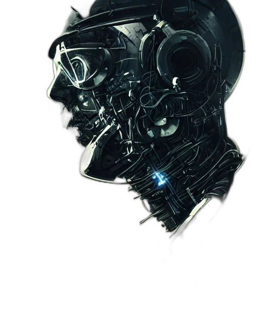 robot, mask, face, creature, cyberpunk, concept art, comic book art, pixel art transparent PNG cut-out
