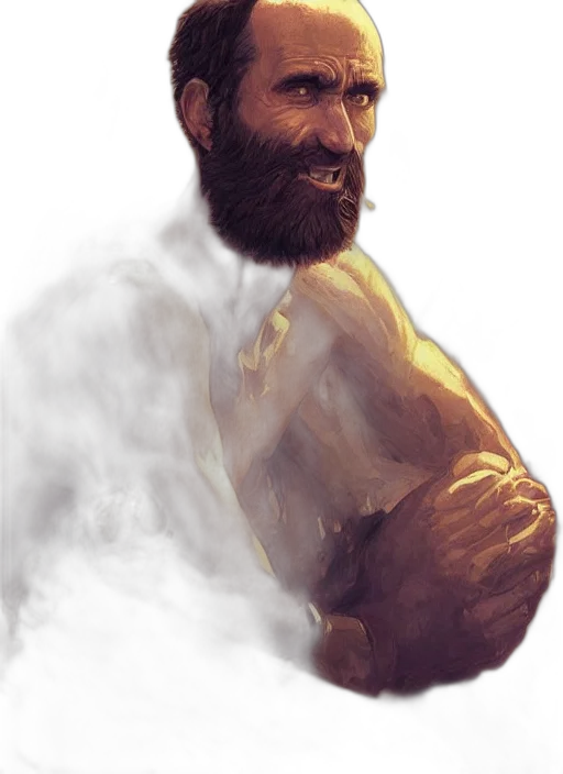 face, staff, creature, sword transparent PNG cut-out