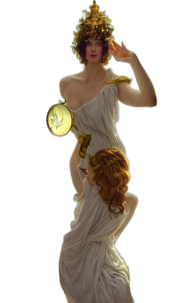 dress, jewelry, staff, sword transparent PNG cut-out