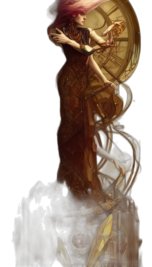 dress, mask, crown, staff transparent PNG cut-out