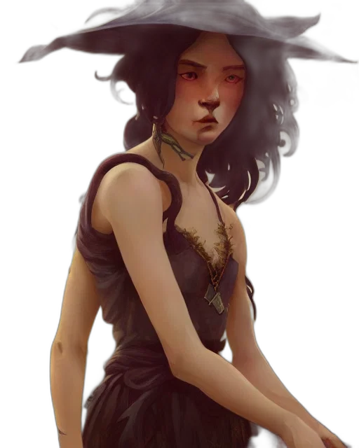 mask, dress, face, staff, fantasy art, concept art, photorealistic, cyberpunk transparent PNG cut-out