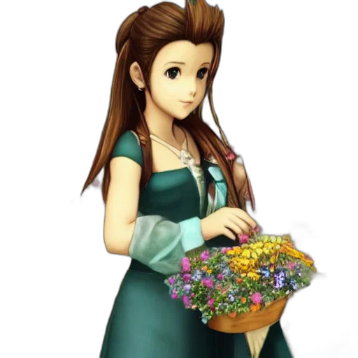 dress, staff, jewelry, concept art, fantasy art, 3d render, pixel art, green transparent PNG cut-out