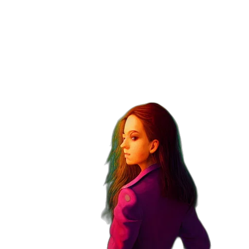 jacket, dress, robot, face, comic book art, pixel art, concept art, cartoon transparent PNG cut-out
