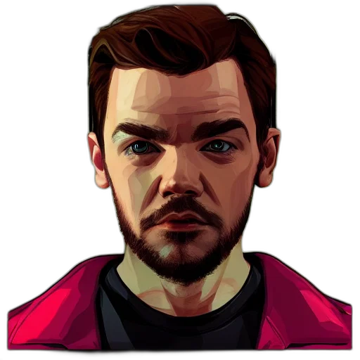 face, jacket, staff, pixel art transparent PNG cut-out