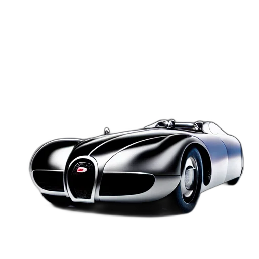 car, 3d render, concept art, photorealistic, cartoon, futuristic, bugatti, type transparent PNG cut-out