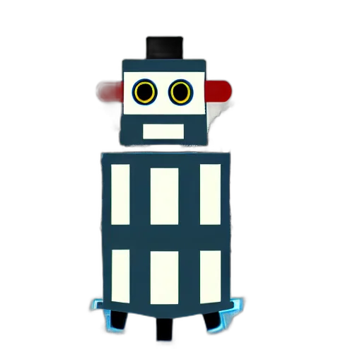 robot, 3d render, concept art, pixel art transparent PNG cut-out