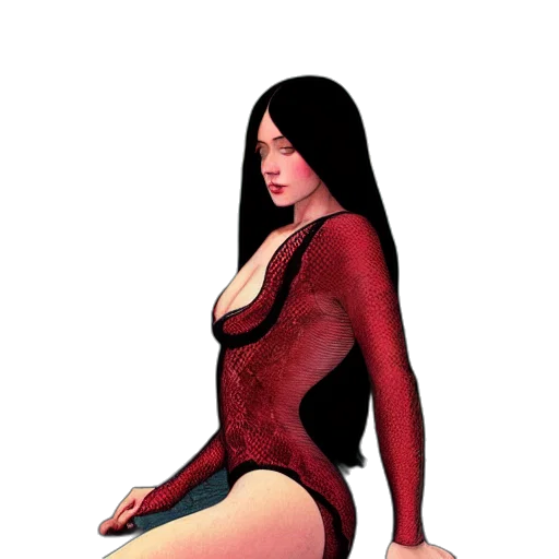 dress, comic book art, concept art, fantasy art transparent PNG cut-out