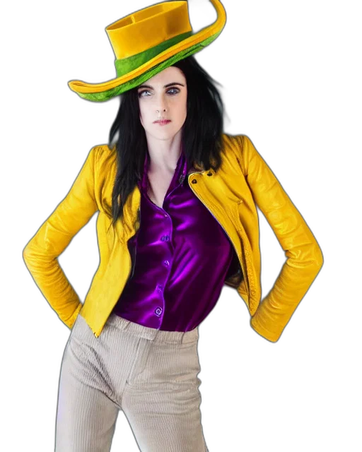 jacket, hat, staff, cartoon transparent PNG cut-out