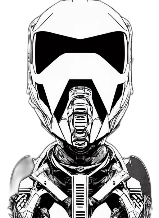 robot, mask, face, comic book art transparent PNG cut-out