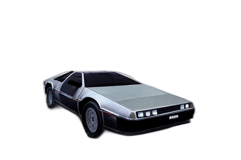 car, concept art, 3d render, photorealistic, photograph, delorean, sleek, spoiler transparent PNG cut-out