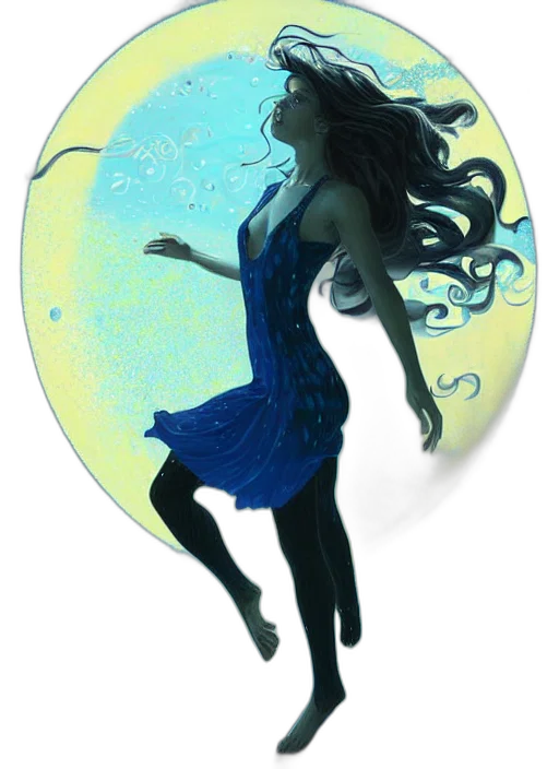 dress, fantasy art, concept art, comic book art transparent PNG cut-out