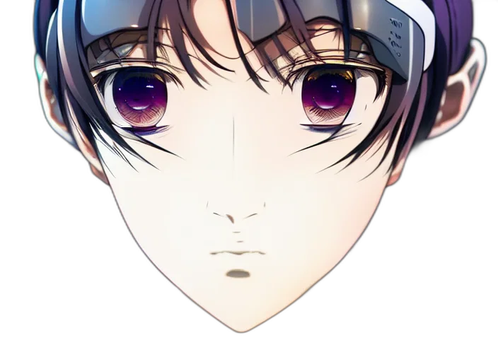 face, mask, robot, creature, anime, pixel art, vaporwave, photorealistic transparent PNG cut-out