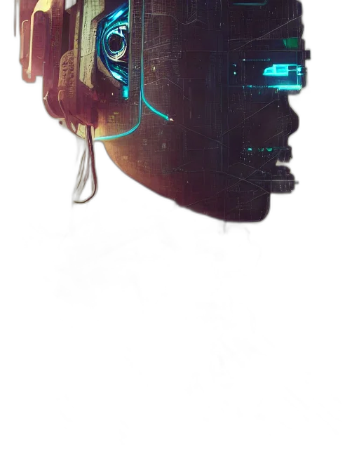robot, mask, face, crown transparent PNG cut-out