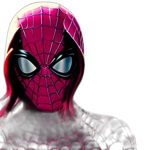mask, 3d render, comic book art, concept art, photorealistic, still, spiderwoman, 2023 transparent PNG cut-out